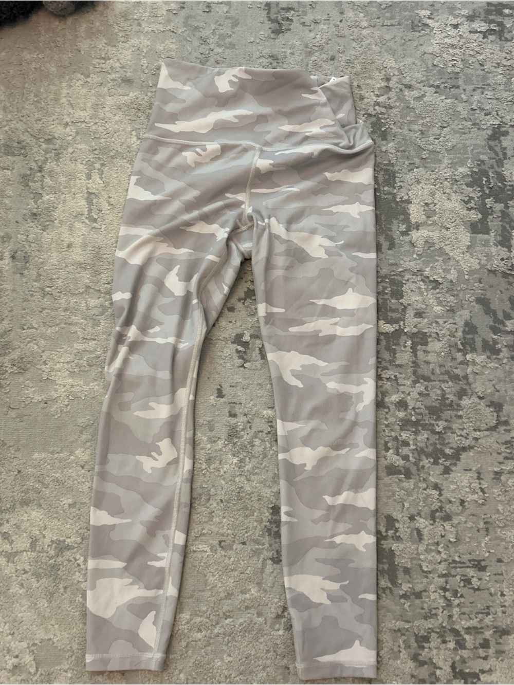Athleta Girls Camo High-Waist Leggings - Gray & White